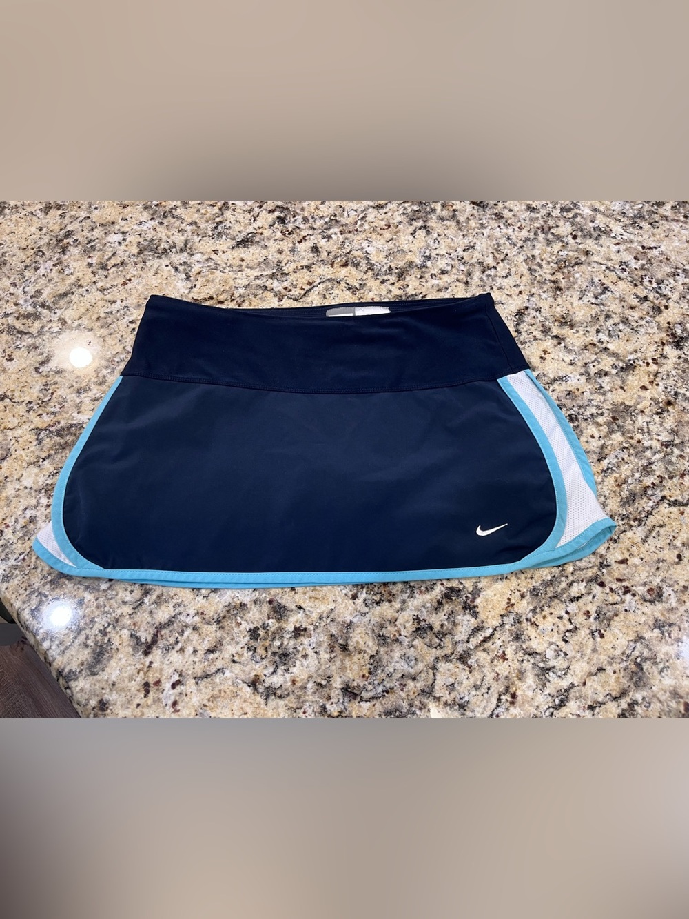 Nike Navy Tennis Skort with Light Blue Trim